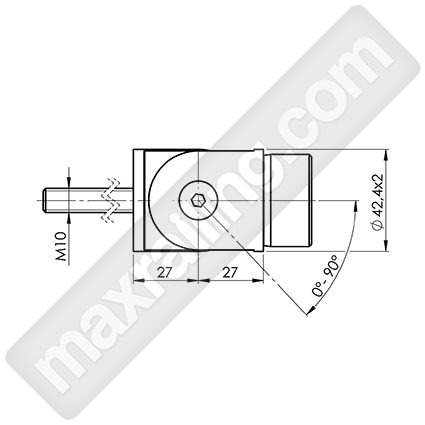 Раздвижен фланец за стена за тръба Ф42,4мм